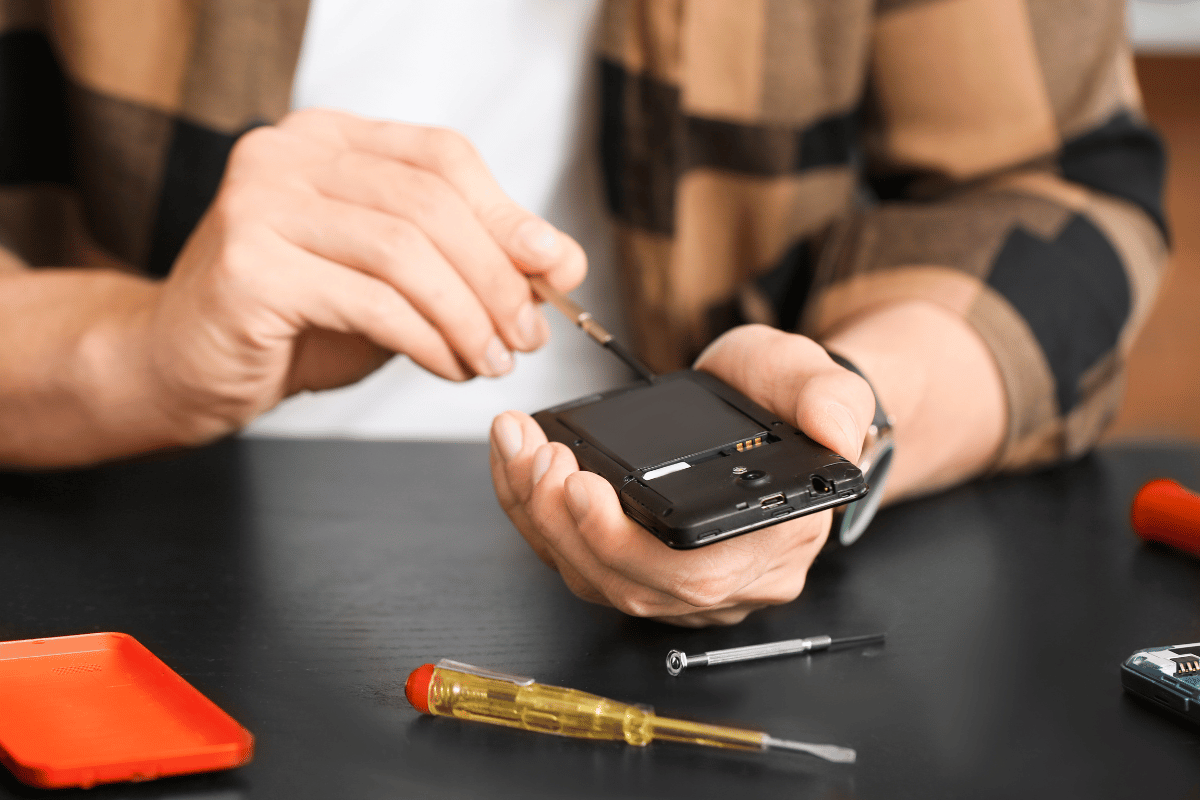 iPhone repair technician