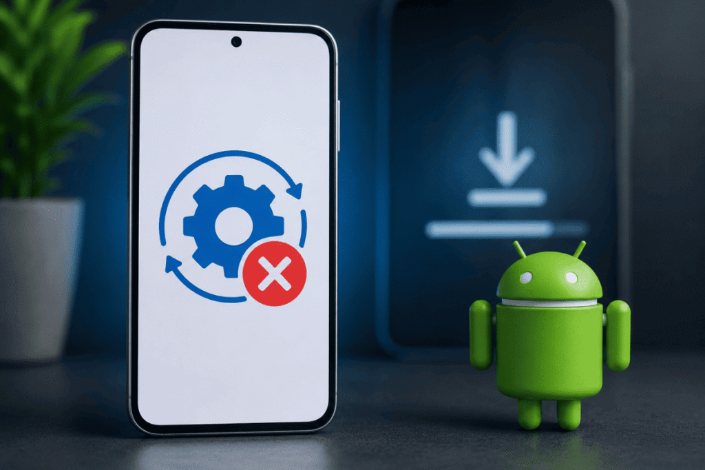 Android settings gear icon smartphone