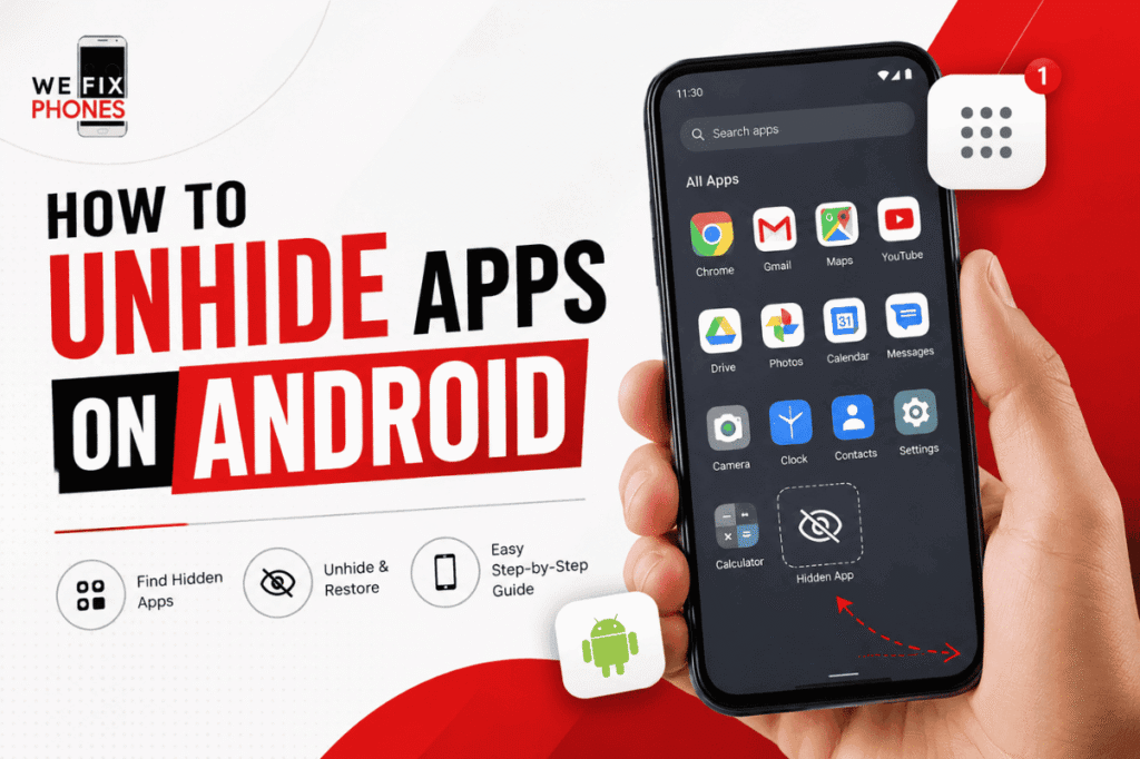 Unhide Apps on Android