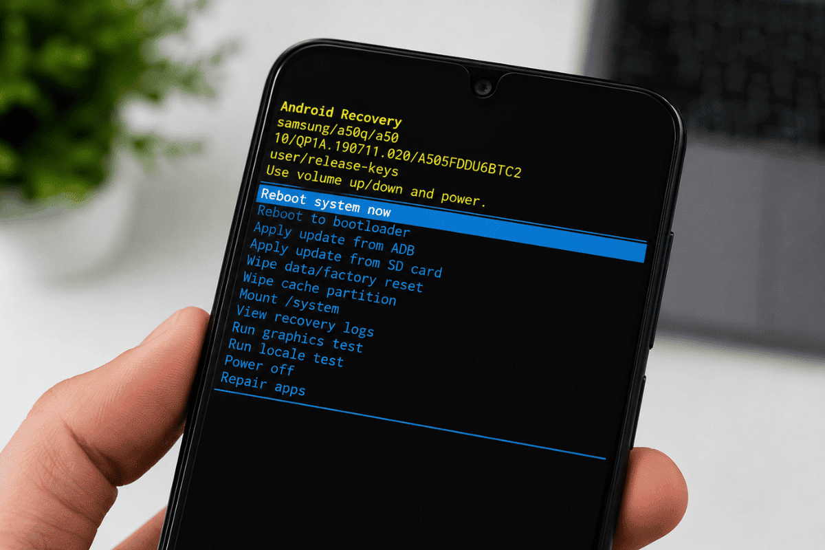 Android recovery mode smartphone
