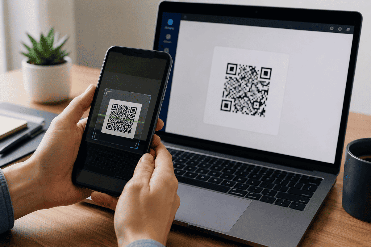 QR code scanning smartphone