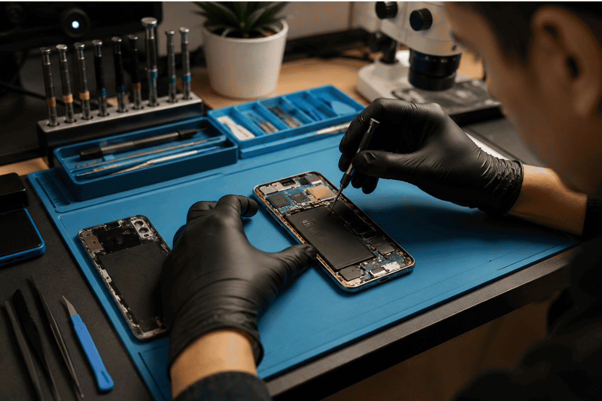 smartphone repair workbench