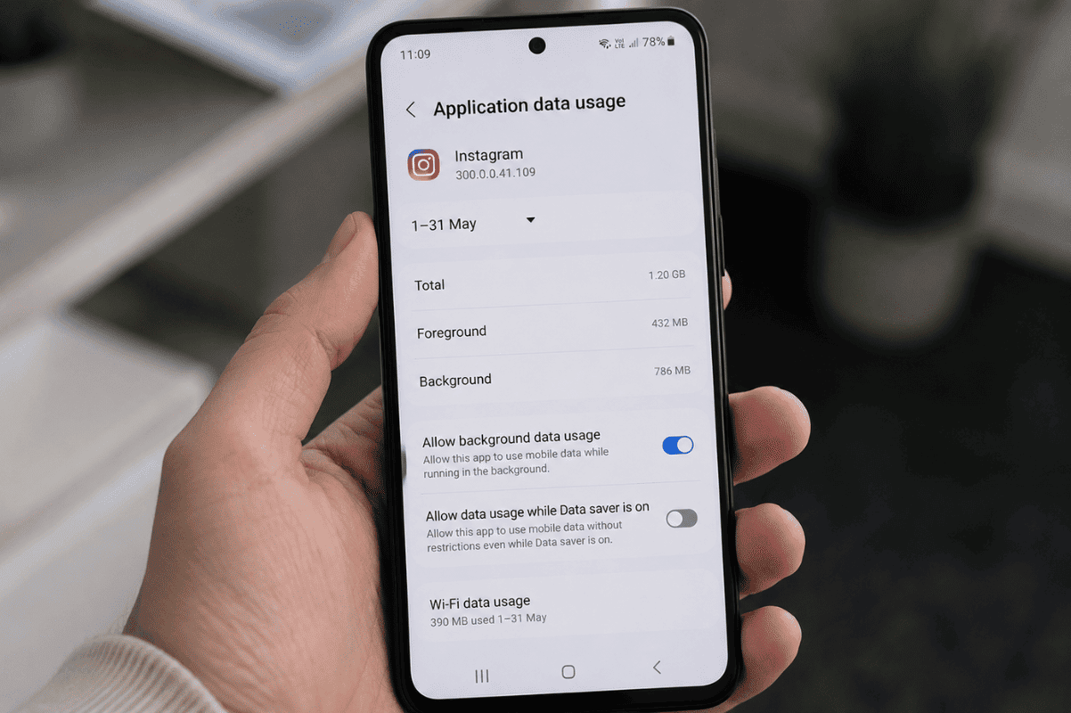 Android mobile data settings app smartphone