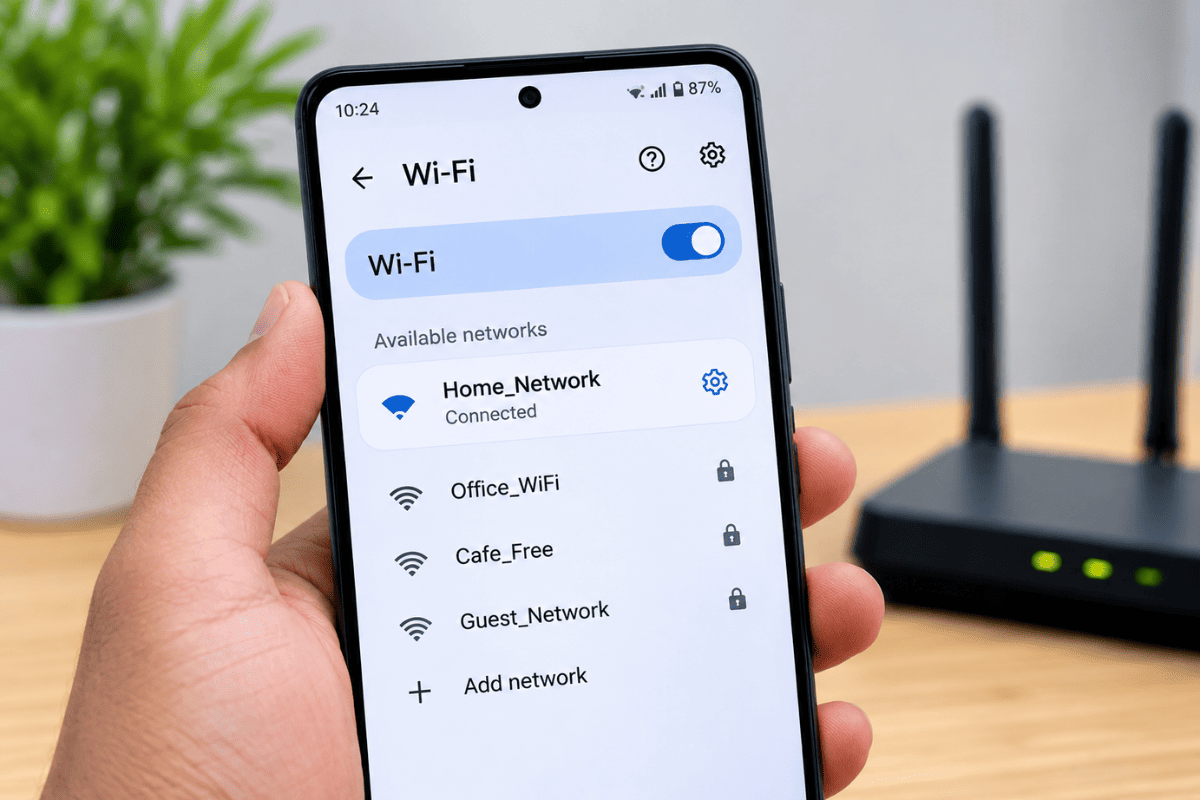 Android phone WiFi signal settings