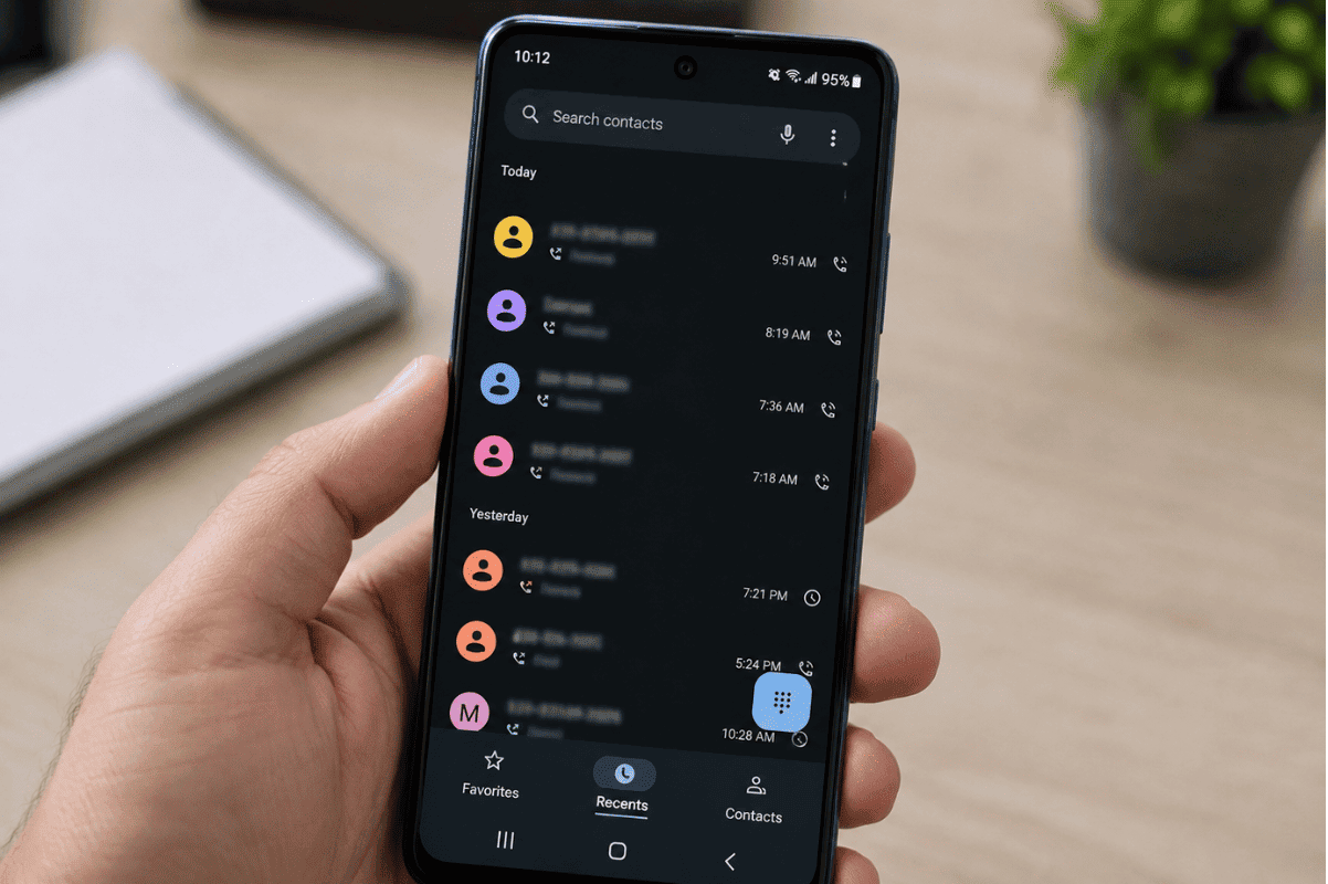 Android phone call history