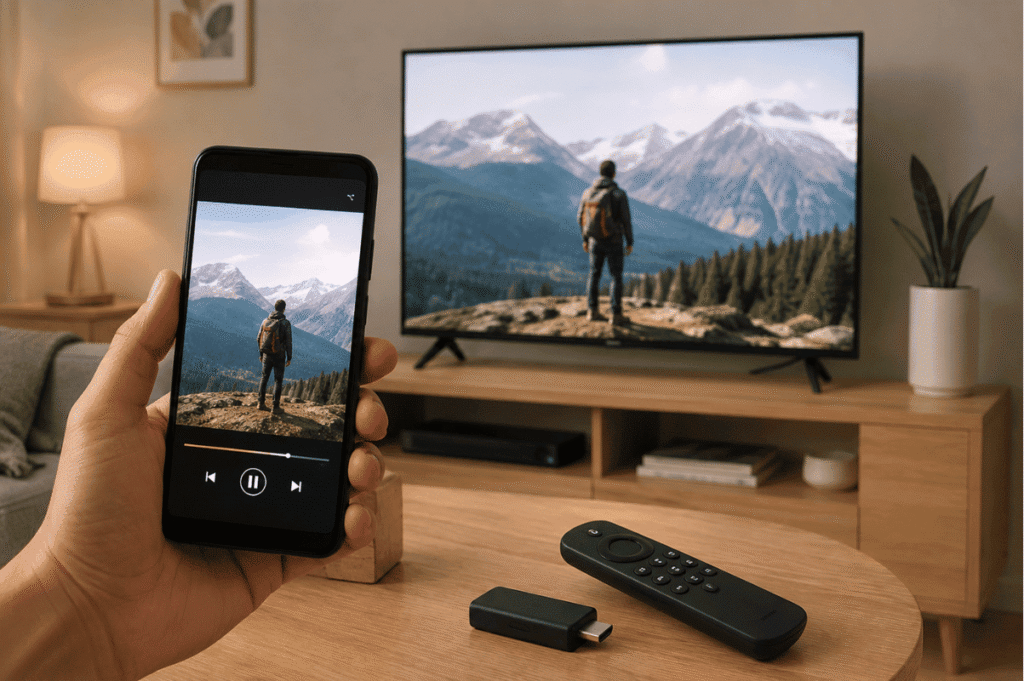 Android phone casting to TV Firestick