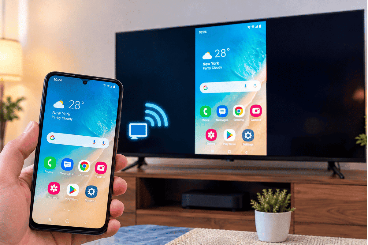 Android screen mirroring TV