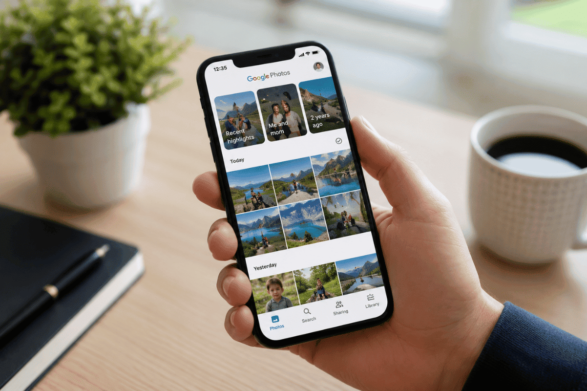 Google Photos app on smartphone
