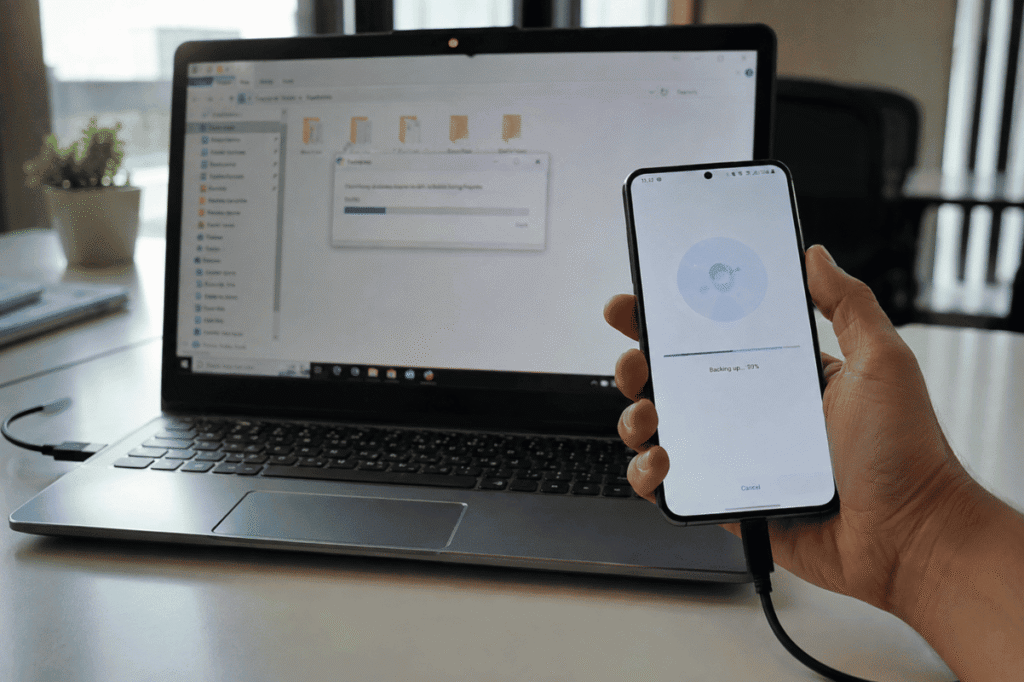 Smartphone backup computer