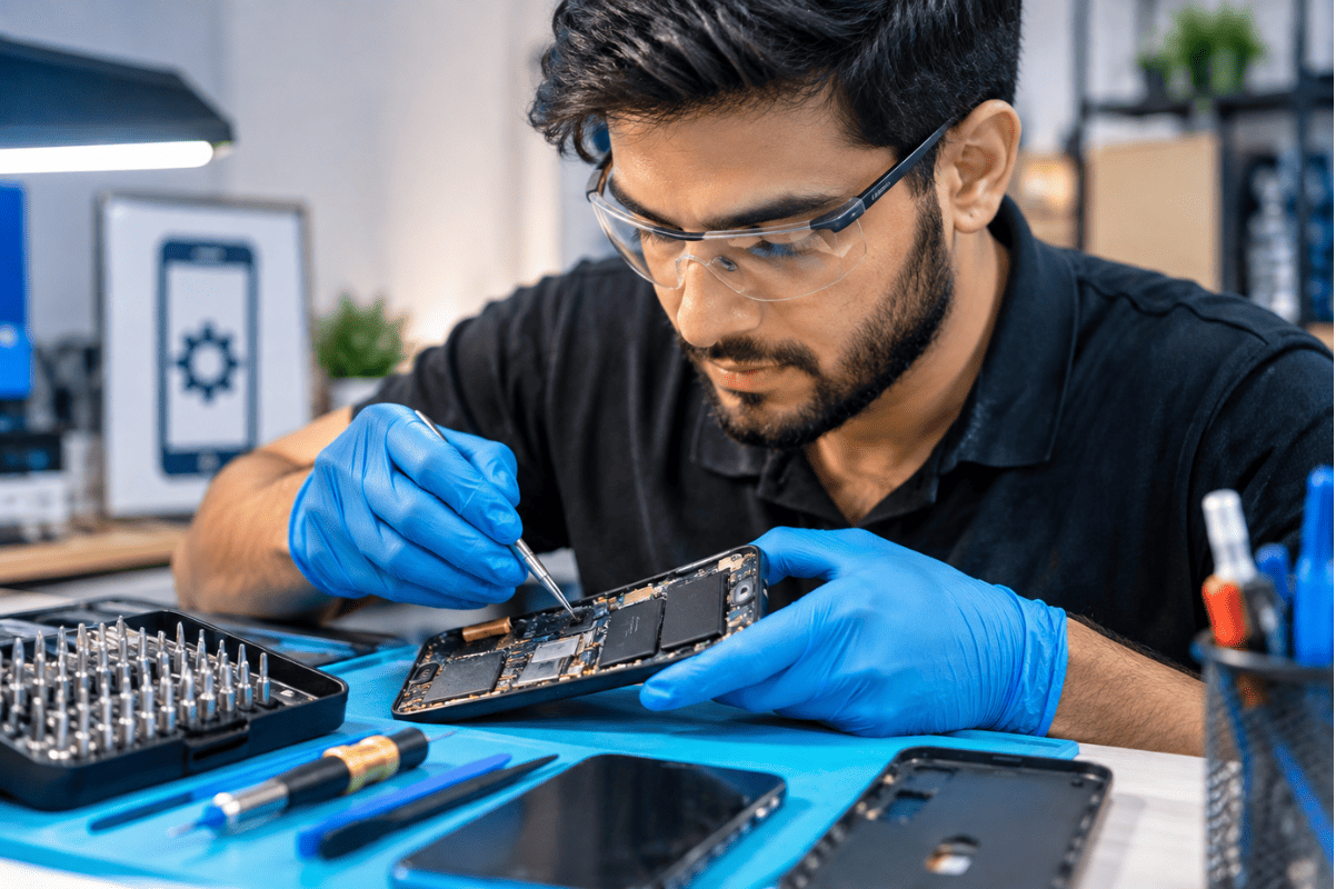 phone repair technician Android smartphone