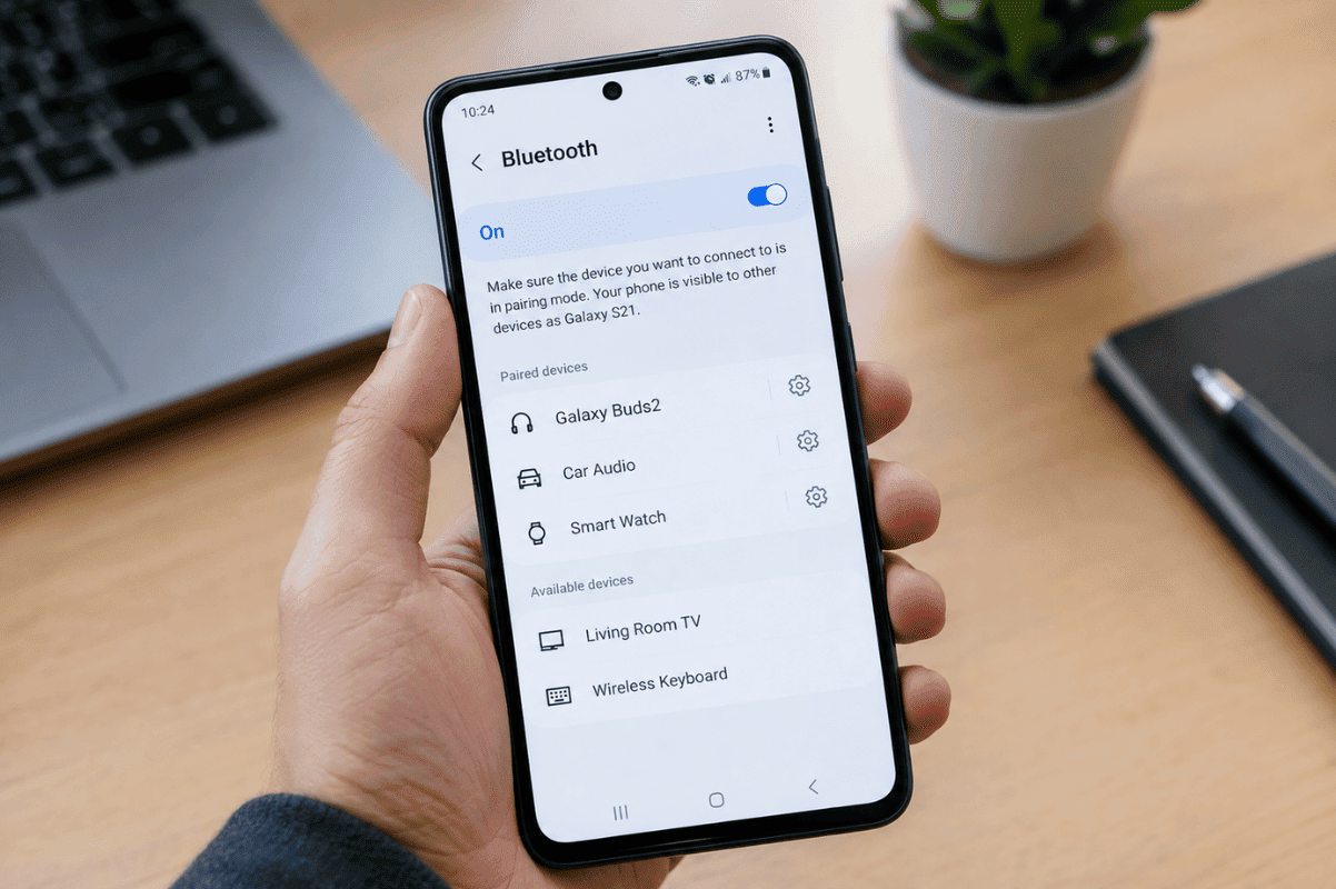 Android phone settings Bluetooth