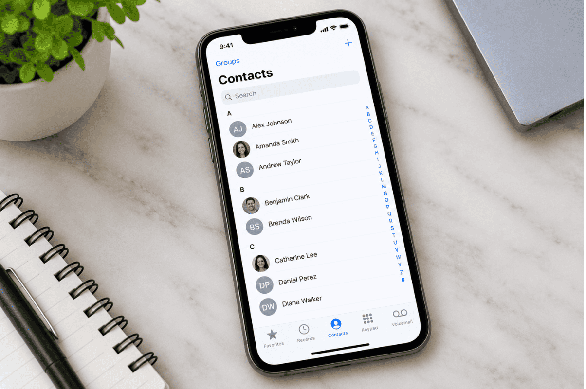 iPhone contacts app