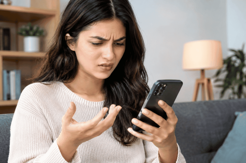 person holding slow Android phone