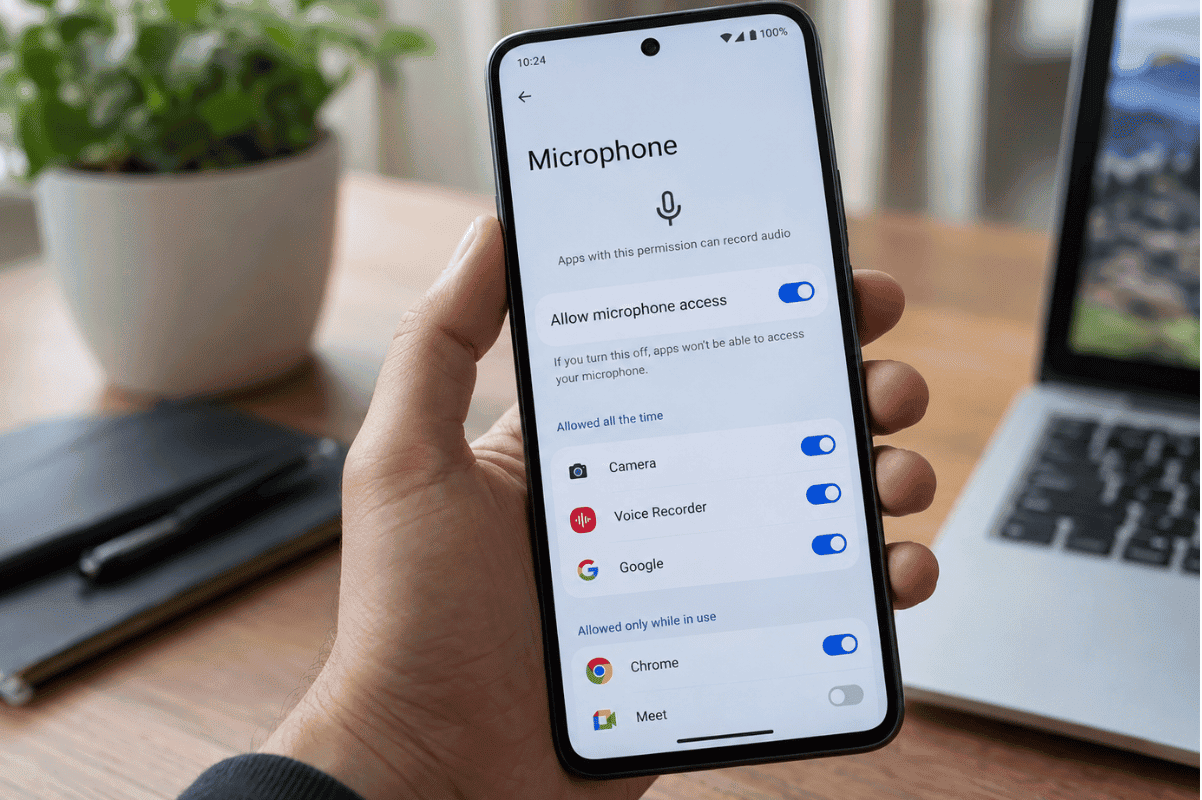 Android microphone settings