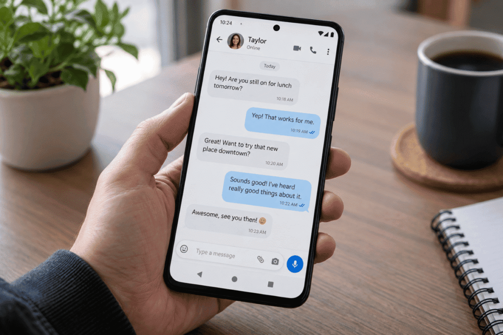 Android phone messaging app